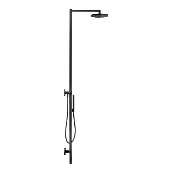 hansgrohe Colonne de douche Axor Starck avec thermostat, pomme de tête 240 mm, 1 an, noir mat
