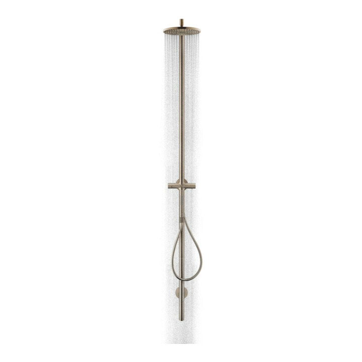 hansgrohe Colonne de douche Axor Starck m Thermostat, douche de tête 240 mm, 1 an, bronze brossé