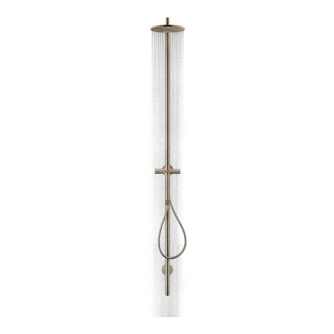 hansgrohe Colonne de douche Axor Starck m Thermostat, douche de tête 240 mm, 1 an, bronze brossé