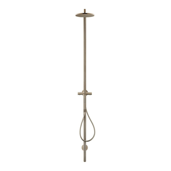 hansgrohe Colonne de douche Axor Starck m Thermostat, douche de tête 240 mm, 1 an, bronze brossé