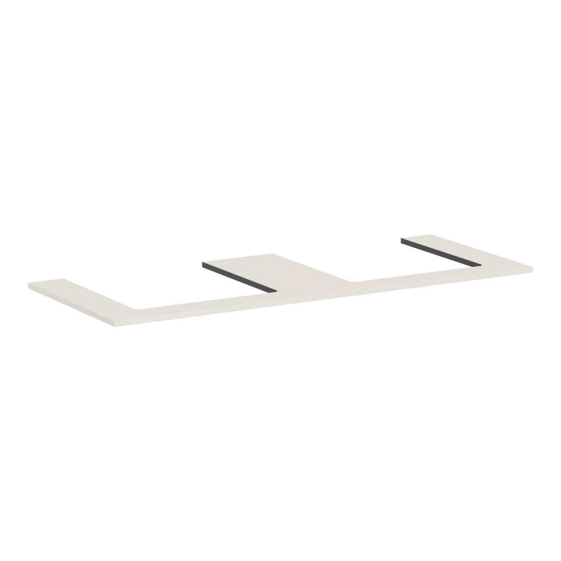 hansgrohe Console Xilesa E 1375x550 mm, 2 découpes, beige sable mat
