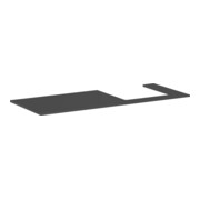 hansgrohe Console Xilesa E 1375x550 mm, découpe à droite, ardoise mat-1