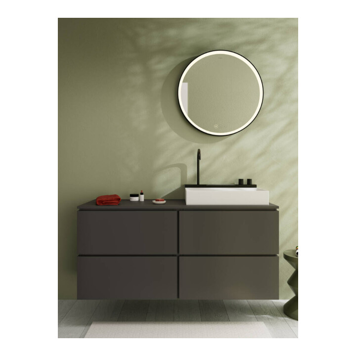 hansgrohe Console Xilesa E 1375x550 mm, découpe à droite, ardoise mat