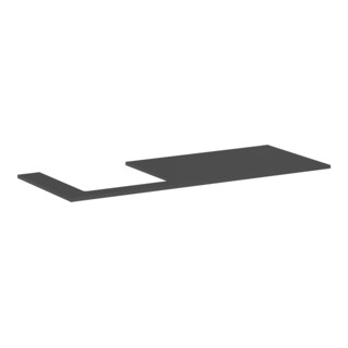 hansgrohe Console Xilesa E 1375x550 mm, découpe gauche, ardoise mat