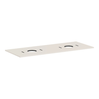 hansgrohe Console Xilesa E 1375x550 mm, sans HL, 2 découpes, beige sable