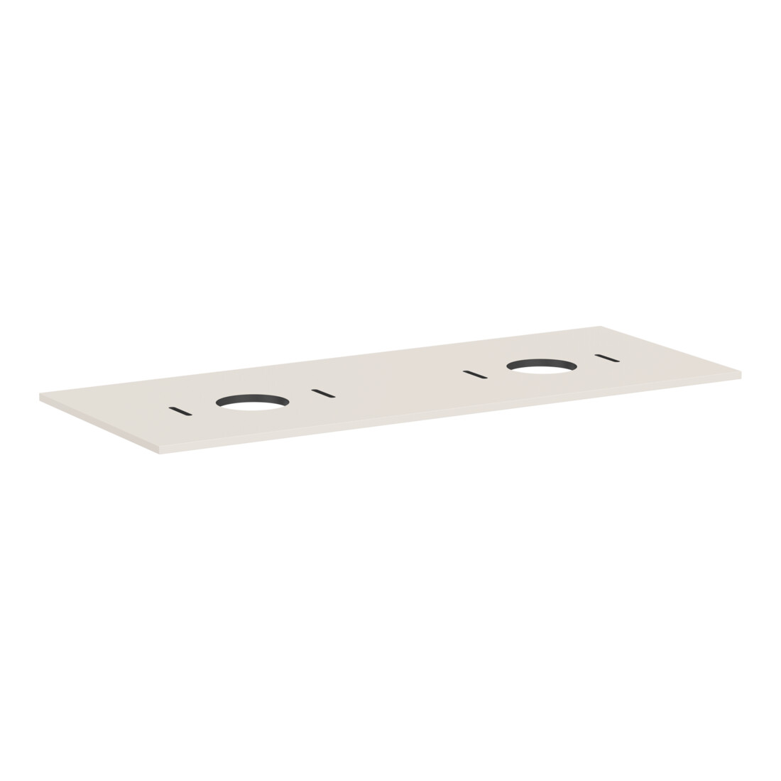 hansgrohe Console Xilesa E 1375x550 mm, sans HL, 2 découpes, beige sable