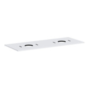 hansgrohe Console Xilesa E 1375x550 mm, sans robinet, 2 découpes, blanc mat-1