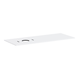 hansgrohe Console Xilesa E 1375x550 mm, sans robinet, découpe à gauche, blanc mat
