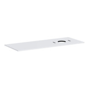 hansgrohe Console Xilesa E 1375x550 mm, sans robinet, découpe droite, blanc mat-1
