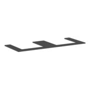 hansgrohe Console Xilesa E 1375x550mm, 2 découpes, ardoise mate-1