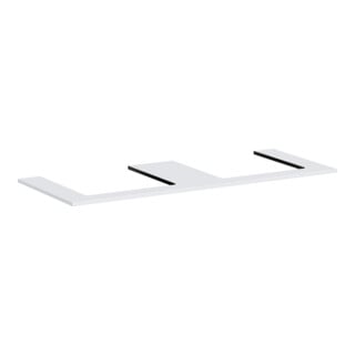 hansgrohe Console Xilesa E 1375x550mm, 2 découpes, blanc mat