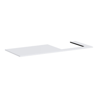 hansgrohe Console Xilesa E 1375x550mm, découpe droite, blanc mat