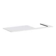 hansgrohe Console Xilesa E 1375x550mm, découpe droite, blanc mat-1