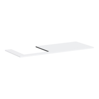 hansgrohe Console Xilesa E 1375x550mm, découpe gauche, blanc mat