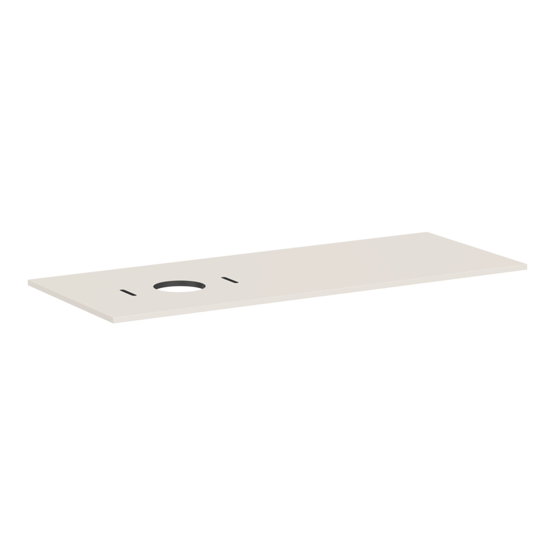 hansgrohe Console Xilesa E 1375x550mm, sans robinet, découpe à gauche, beige sable mat