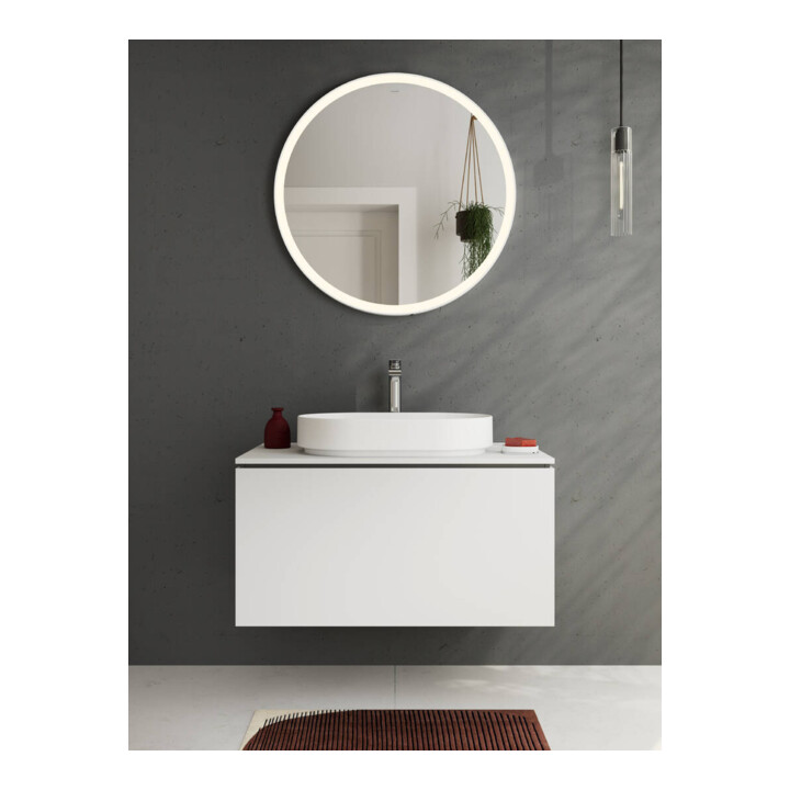 hansgrohe Console Xilesa E AS avec/sans robinet, 980x550 mm, blanc mat