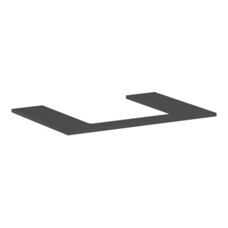 hansgrohe Console Xilesa E avec découpe, 780x550mm, ardoise mat