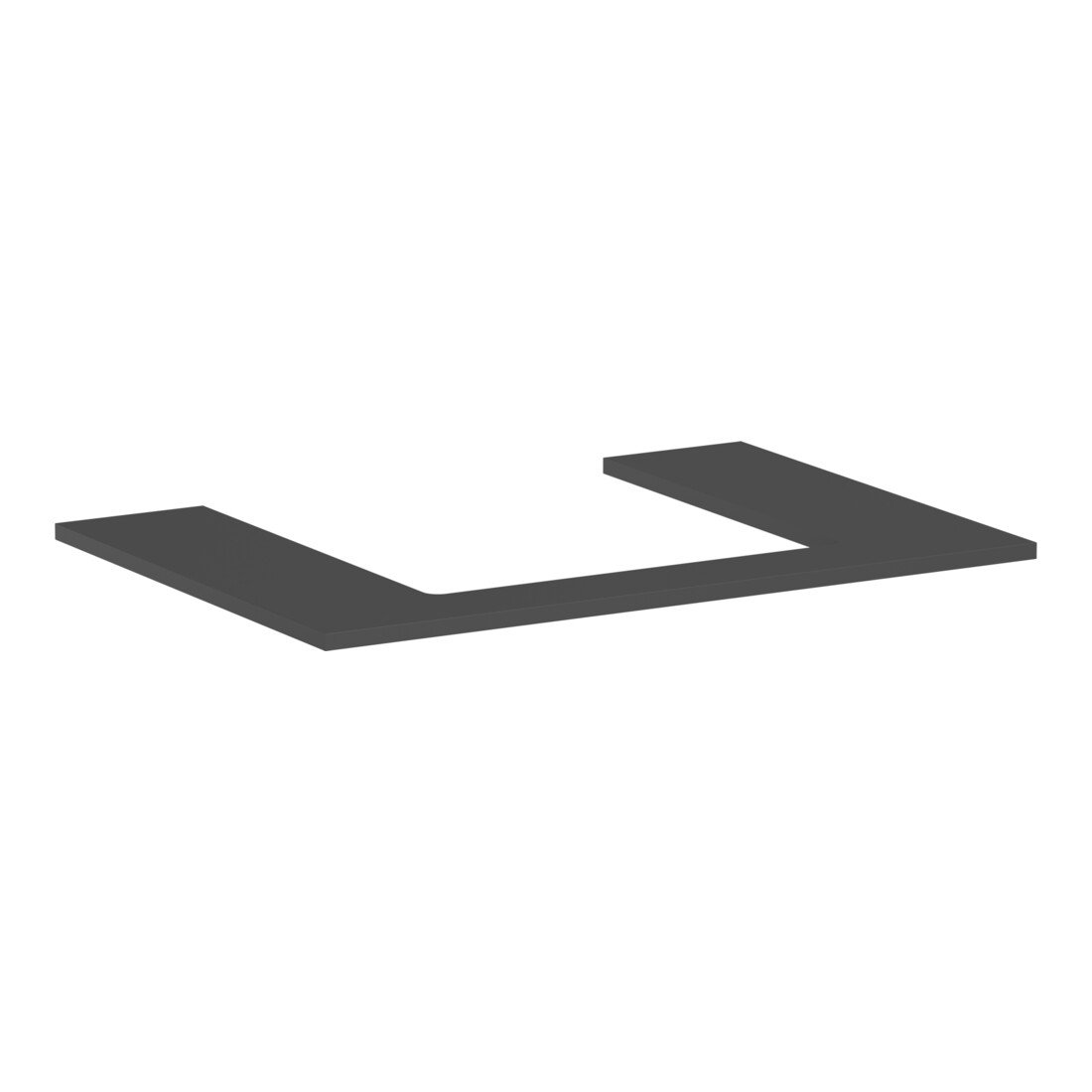 hansgrohe Console Xilesa E avec découpe, 780x550mm, ardoise mat