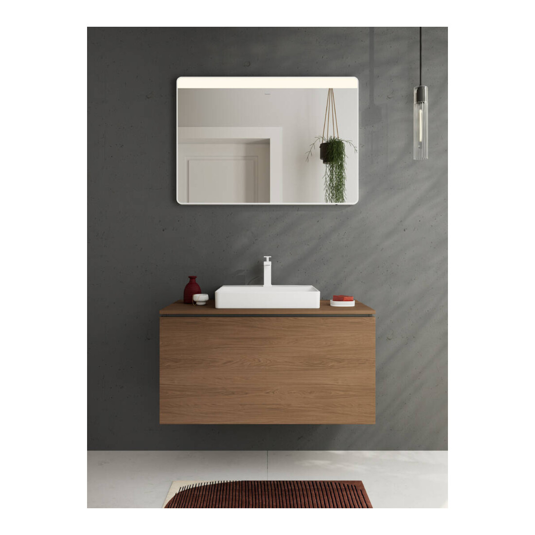 hansgrohe Console Xilesa E découpe avec, 980x550mm, chêne Kashmir