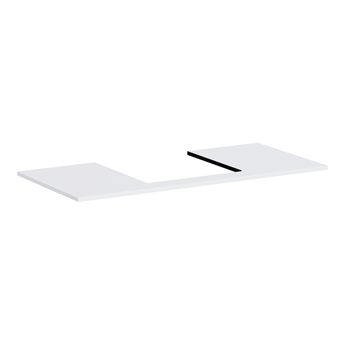 hansgrohe Console Xilesa E découpe centrale, 1180x550mm, blanc mat