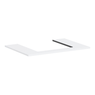 hansgrohe Console Xilesa E découpe centrale, 780x550mm, blanc mat