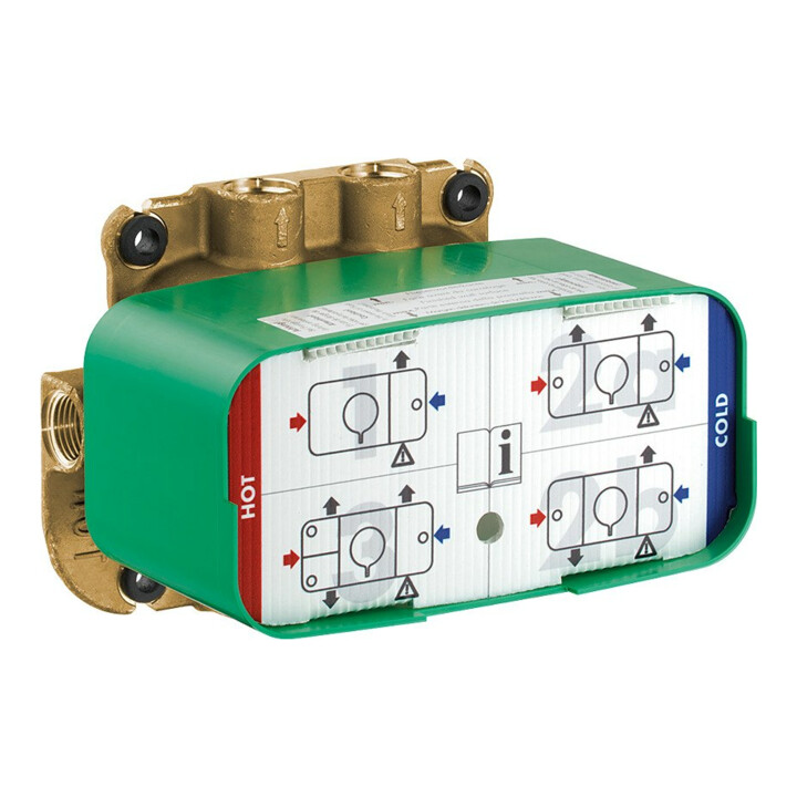 hansgrohe Corps de base 2 entrées/4 sorties, pour thermostat encastré Axor 1