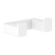 hansgrohe Crochet double AddStoris à fixation murale, métal, blanc mat-1
