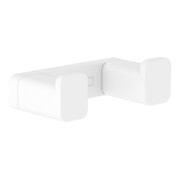 hansgrohe Crochet double AddStoris à fixation murale, métal, blanc mat
