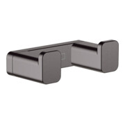 hansgrohe Crochet double AddStoris mural, métal, chrome noir brossé