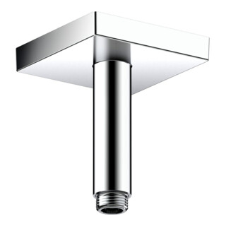hansgrohe Deckenanschluss 100mm, brushed black chrome, eckig