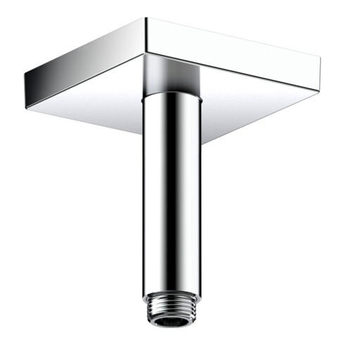 hansgrohe Deckenanschluss 100mm, brushed black chrome, eckig