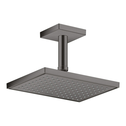 hansgrohe Deckenanschluss 100mm, brushed black chrome, eckig