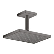 hansgrohe Deckenanschluss 100mm, brushed black chrome, eckig-2