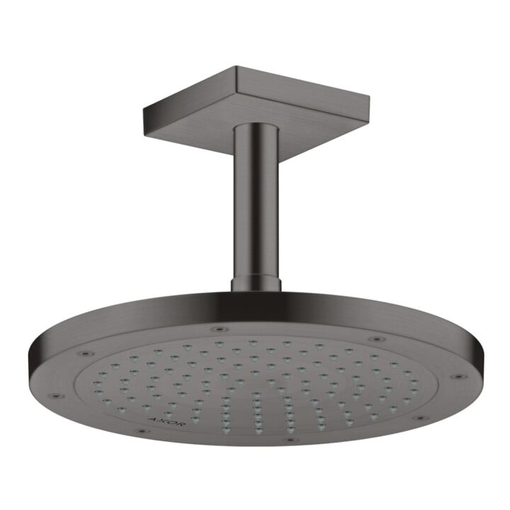 hansgrohe Deckenanschluss 100mm, brushed black chrome, eckig