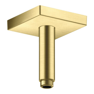 hansgrohe Deckenanschluss 100mm, brushed brass, eckig