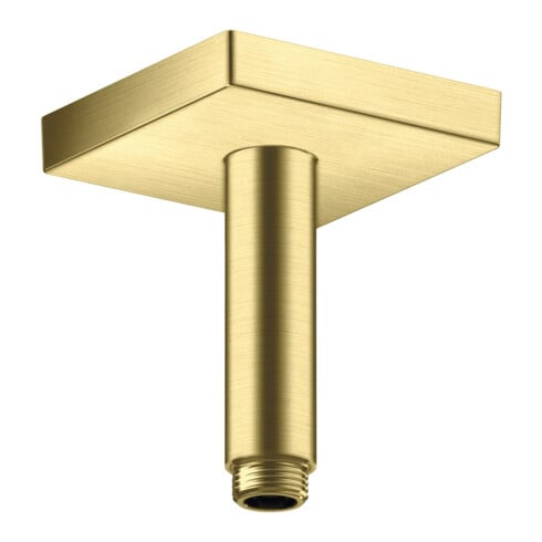 hansgrohe Deckenanschluss 100mm, brushed brass, eckig