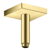 hansgrohe Deckenanschluss 100mm, brushed brass, eckig