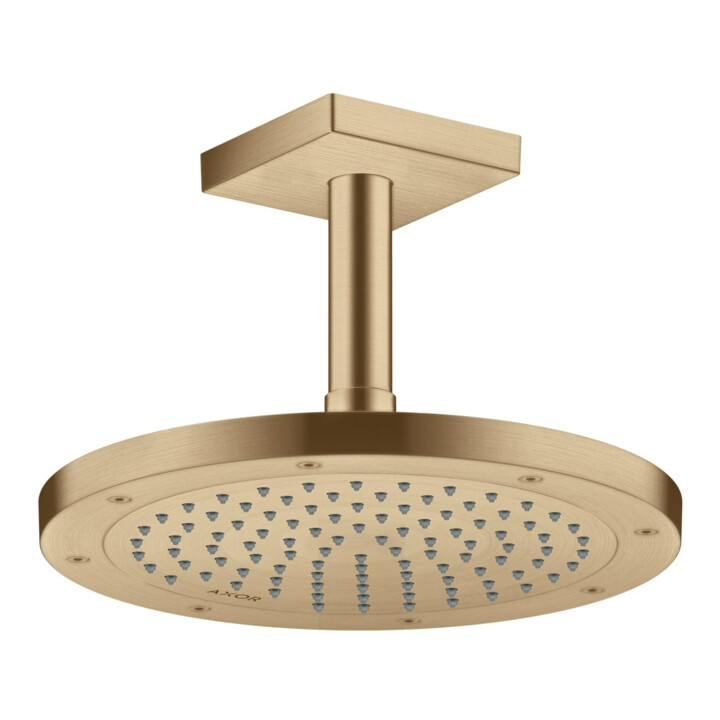hansgrohe Deckenanschluss 100mm, brushed bronze, eckig