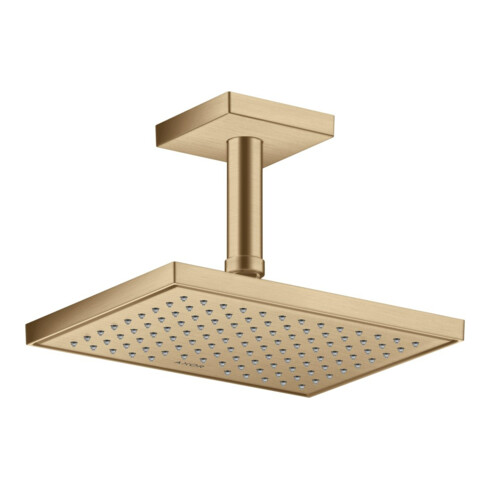 hansgrohe Deckenanschluss 100mm, brushed bronze, eckig