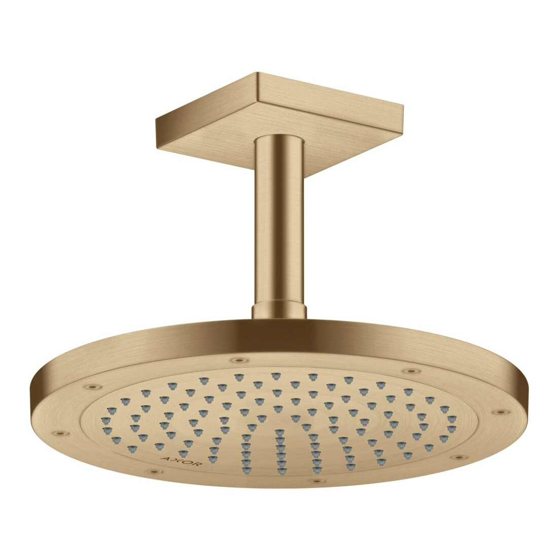 hansgrohe Deckenanschluss 100mm, brushed bronze, eckig