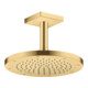 hansgrohe Deckenanschluss 100mm, brushed gold optic, eckig-2