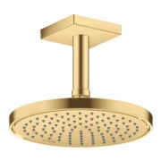 hansgrohe Deckenanschluss 100mm, brushed gold optic, eckig-5