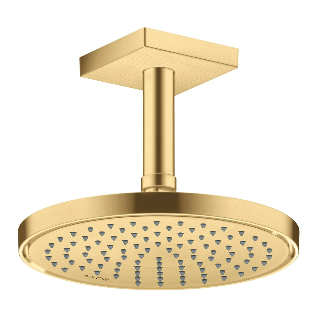 hansgrohe Deckenanschluss 100mm, brushed gold optic, eckig