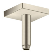 hansgrohe Deckenanschluss 100mm, brushed nickel, eckig