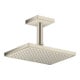 hansgrohe Deckenanschluss 100mm, brushed nickel, eckig-2