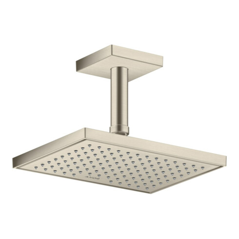 hansgrohe Deckenanschluss 100mm, brushed nickel, eckig