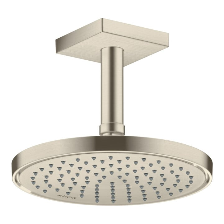 hansgrohe Deckenanschluss 100mm, brushed nickel, eckig