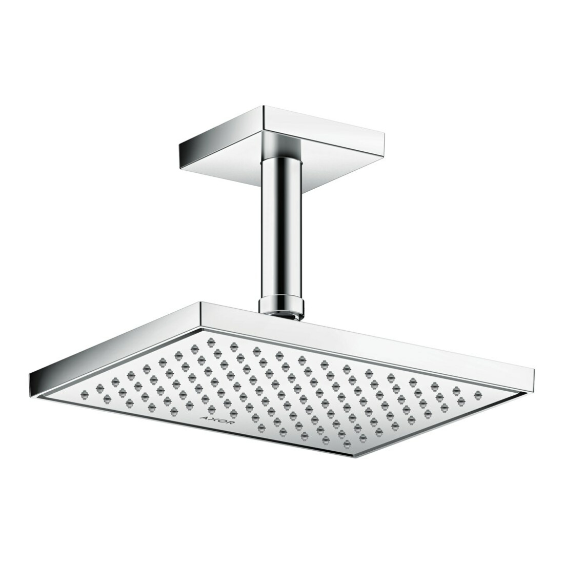hansgrohe Deckenanschluss 100mm, chrom, eckig