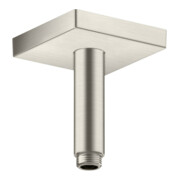 hansgrohe Deckenanschluss 100mm, Edelstahl-Optik, eckig