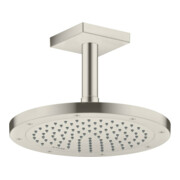 hansgrohe Deckenanschluss 100mm, Edelstahl-Optik, eckig-4